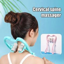 将图片加载到图库查看器，Cervical Neck Massager, Manual Neck Clamp Multifunctional Kneading Roller 6-Ball Shoulder And Neck Relaxation Massager