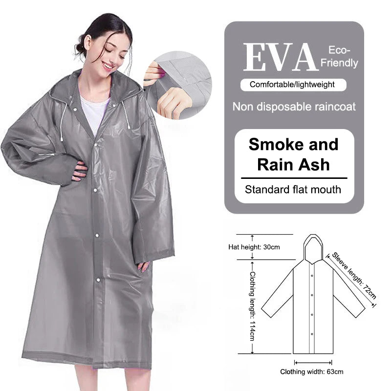 Adult Thickened Non-Disposable One-Piece Raincoat for Outdoor Travel Climbing Waterproof Universal Rain Gear