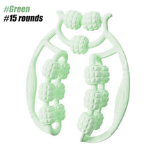 将图片加载到图库查看器，Muscle Roller Trigger Point Massage Roller Stick for Legs, Arms, Tennis Elbow, 15 Wheel Cellulite Roller for Deep Tissue Relieve