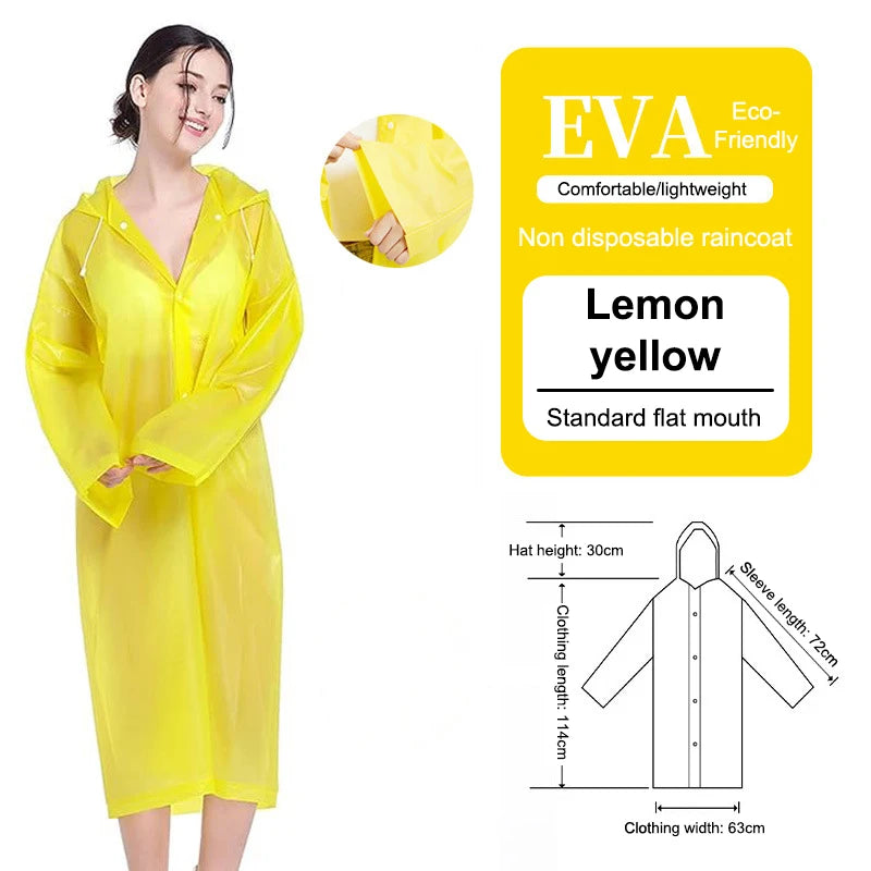 Adult Thickened Non-Disposable One-Piece Raincoat for Outdoor Travel Climbing Waterproof Universal Rain Gear