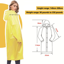 Adult Thickened Non-Disposable One-Piece Raincoat for Outdoor Travel Climbing Waterproof Universal Rain Gear