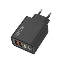 将图片加载到图库查看器，120W USB C Charger 4-Port PD QC3.0 Fast Wall Type C Adapter EU US UK Plug Mobile USB Type C Charger Quick Charger3.0 Travel USB