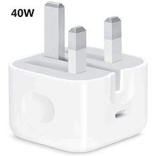 将图片加载到图库查看器，20W/35W/40W Charger Set British Standard Wall Charger PD Fast Charging Protocol Dual Type-C Mobile Phone Accessories for iPhone