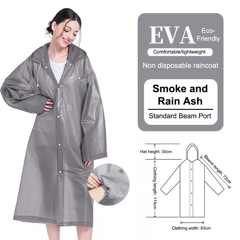 Adult Thickened Non-Disposable One-Piece Raincoat for Outdoor Travel Climbing Waterproof Universal Rain Gear