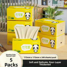 将图片加载到图库查看器，40 Pas Whole Box Bamboo Pulp l Color 4 Layer able Fly Use Facial Towel Paper Napkin Hygienic Paper Towel