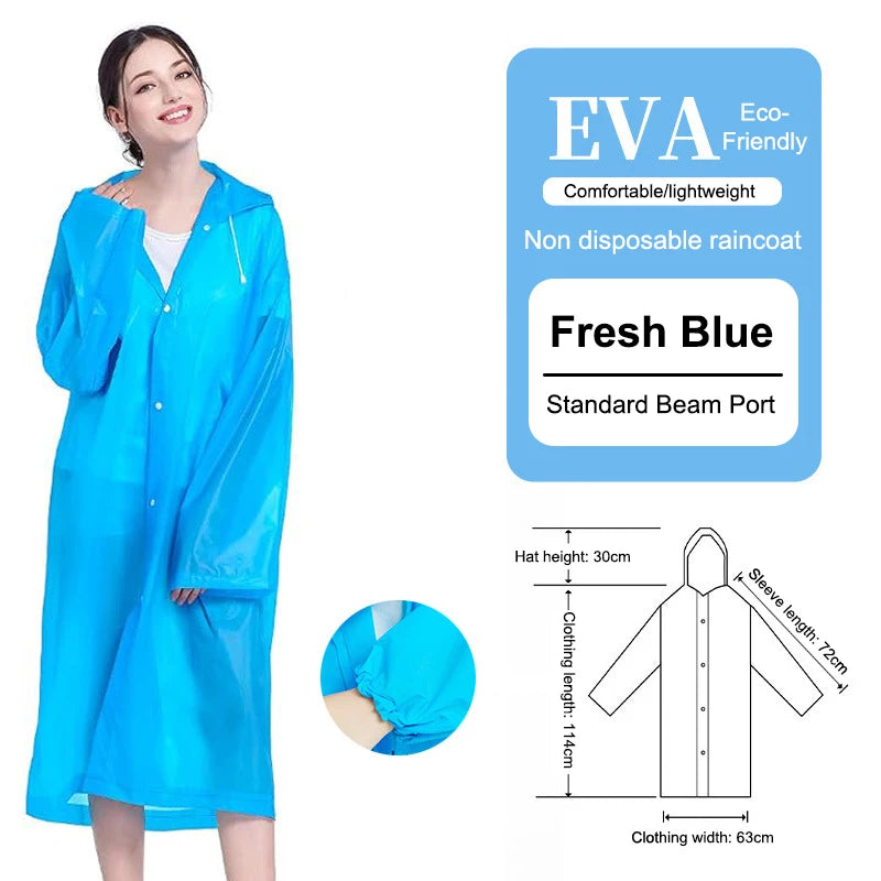 Adult Thickened Non-Disposable One-Piece Raincoat for Outdoor Travel Climbing Waterproof Universal Rain Gear
