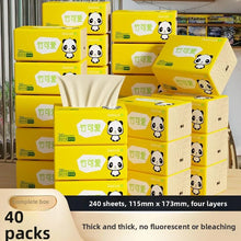 将图片加载到图库查看器，40 Pas Whole Box Bamboo Pulp l Color 4 Layer able Fly Use Facial Towel Paper Napkin Hygienic Paper Towel