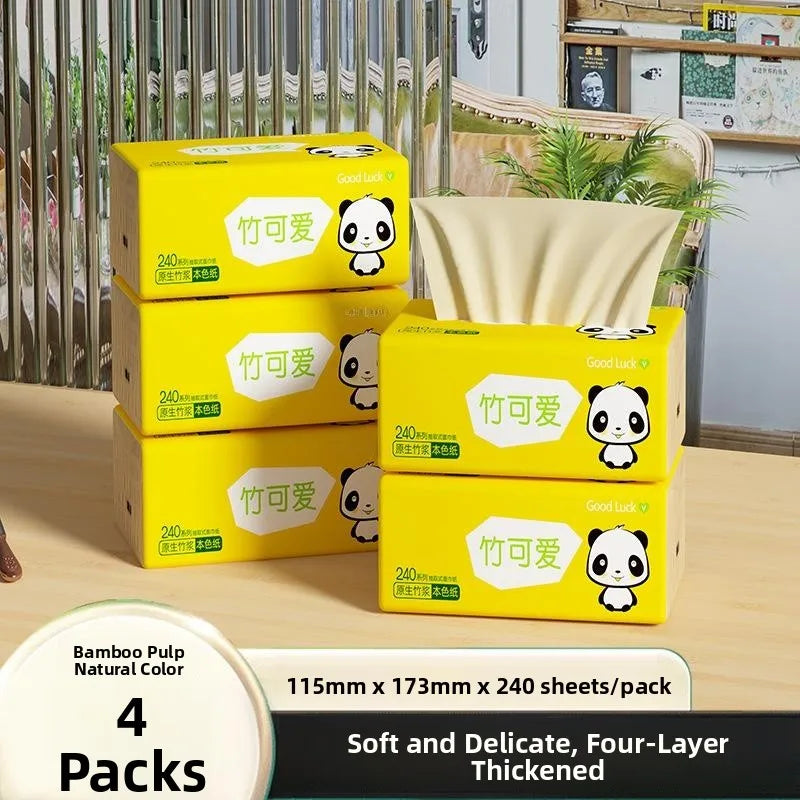 40 Pas Whole Box Bamboo Pulp l Color 4 Layer able Fly Use Facial Towel Paper Napkin Hygienic Paper Towel