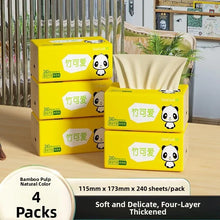 将图片加载到图库查看器，40 Pas Whole Box Bamboo Pulp l Color 4 Layer able Fly Use Facial Towel Paper Napkin Hygienic Paper Towel