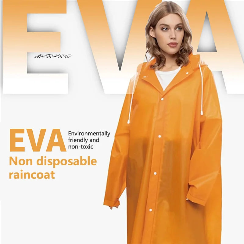 Adult Thickened Non-Disposable One-Piece Raincoat for Outdoor Travel Climbing Waterproof Universal Rain Gear