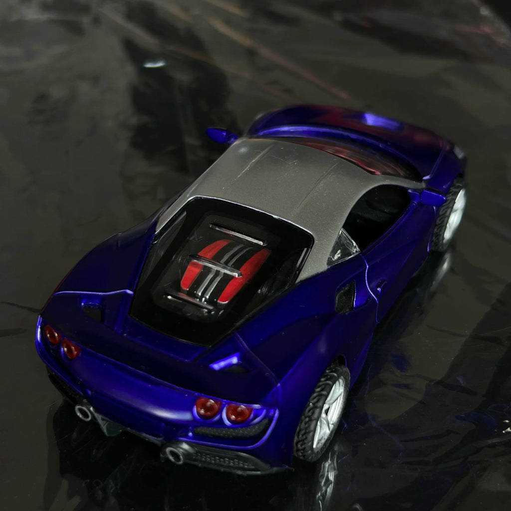 Simulated alloy super cool sports car model, boy's birthday cake decoration ornament