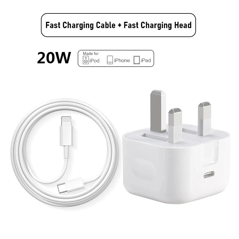 20W/35W/40W Charger Set British Standard Wall Charger PD Fast Charging Protocol Dual Type-C Mobile Phone Accessories for iPhone
