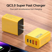 将图片加载到图库查看器，120W USB C Charger 4-Port PD QC3.0 Fast Wall Type C Adapter EU US UK Plug Mobile USB Type C Charger Quick Charger3.0 Travel USB