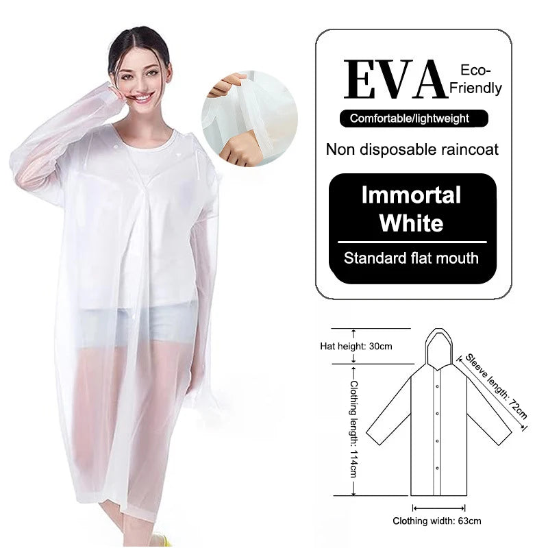 Adult Thickened Non-Disposable One-Piece Raincoat for Outdoor Travel Climbing Waterproof Universal Rain Gear