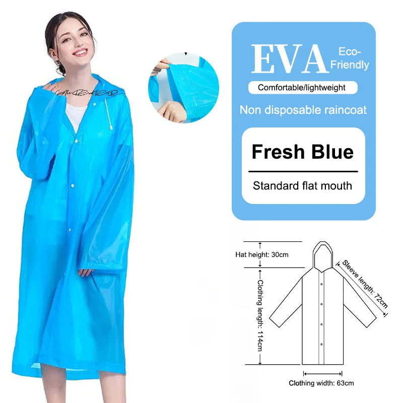 Adult Thickened Non-Disposable One-Piece Raincoat for Outdoor Travel Climbing Waterproof Universal Rain Gear