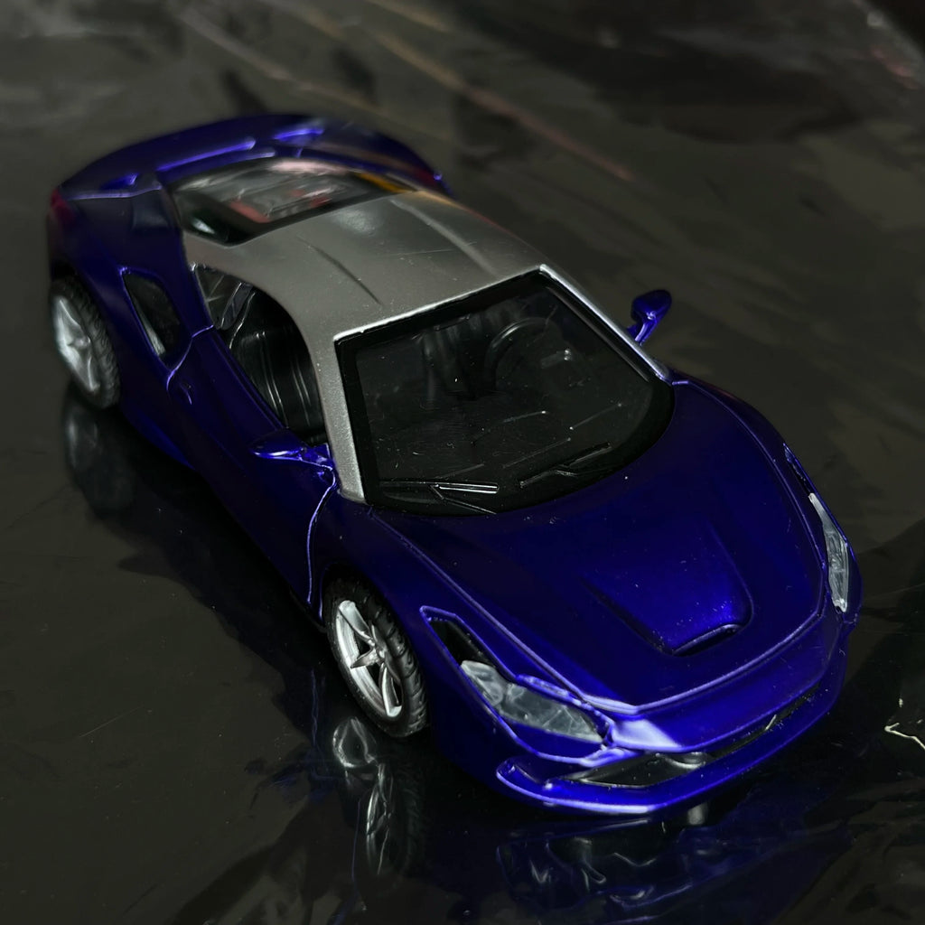 Simulated alloy super cool sports car model, boy's birthday cake decoration ornament