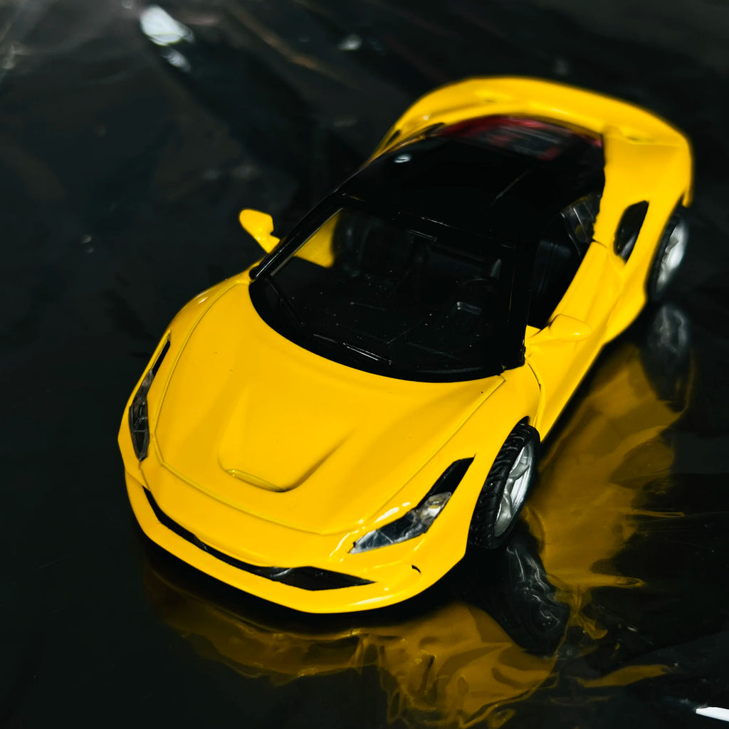 Simulated alloy super cool sports car model, boy's birthday cake decoration ornament