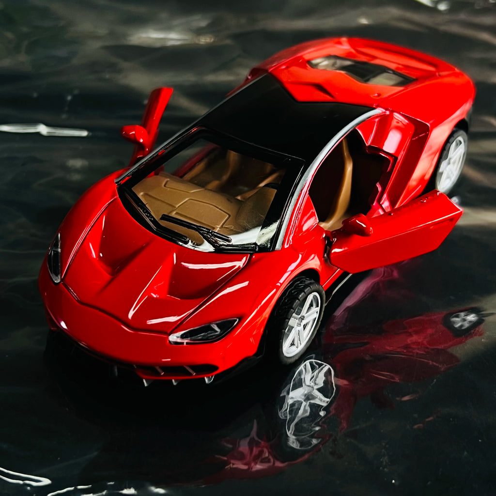 Simulated alloy super cool sports car model, boy's birthday cake decoration ornament