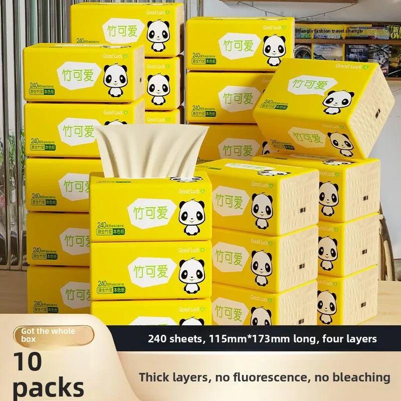 40 Pas Whole Box Bamboo Pulp l Color 4 Layer able Fly Use Facial Towel Paper Napkin Hygienic Paper Towel