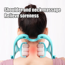 将图片加载到图库查看器，Cervical Neck Massager, Manual Neck Clamp Multifunctional Kneading Roller 6-Ball Shoulder And Neck Relaxation Massager